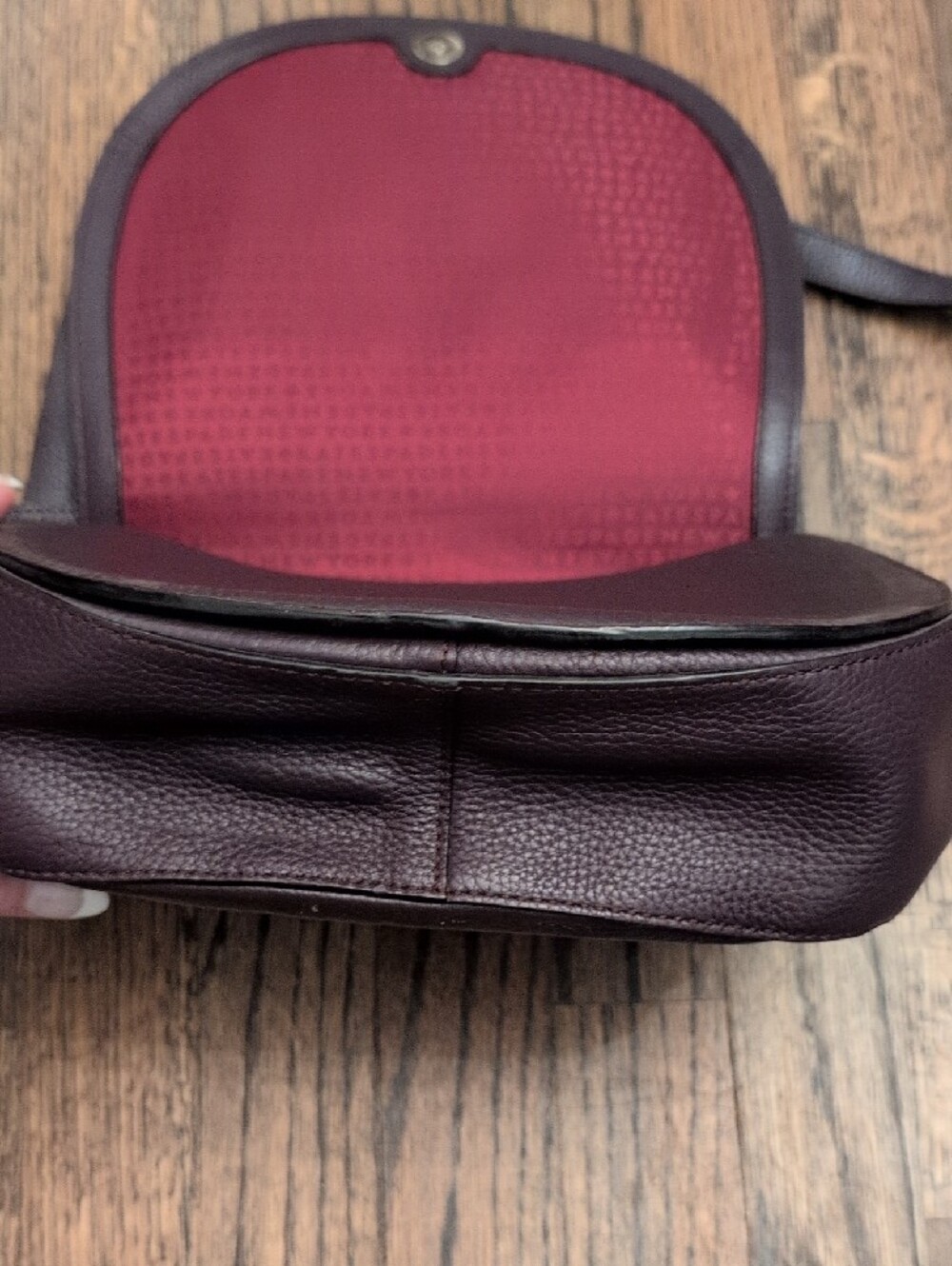 Plum kate spade Pebbled Leather Crossbody with Gold Hardware - Picture 5 of 6